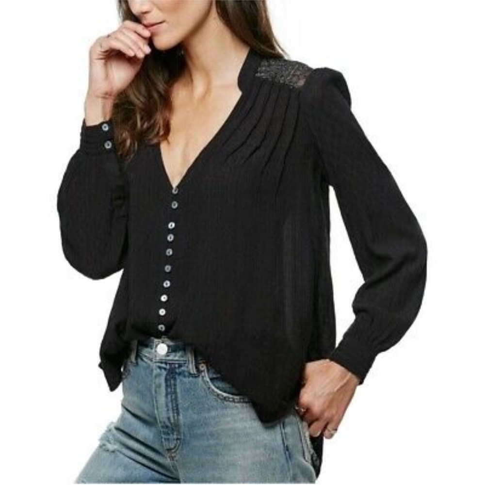 FREE PEOPLE Canyon Rose High Low Blouse